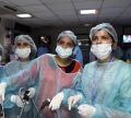 Prof Dr. R.K. Mishra Demonstrates to the Gynecologists the operative steps of Laparoscopic sacrohysteropexy for uterine prolapse on the Live Tissue