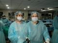 Surgeons Practcing Laparoscopic Hysteropexy, laparoscopic Gastric plication surgery on the Live Tissue Demonstration by Prof.Dr. R. K. Mishra