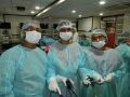 Gynecologist Practicing Laparoscopic Sacrohysteropexy, Sacrocolpopexy surgery and Surgeons practicing Laparoscopic Nissen Fundoplication, Nephrectomy and Splenectomy surgery on the live Tissue.