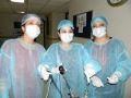 Dr. Chowhan Explaining and Demonstrating to Gynecologists, Laparoscopic Tubal Sterilization, Salpingostomy, Ovarian Drilling and Hysterectmy surgery on the Live Tissue