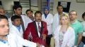 Surgeon and Gynecologist Practicing Laparoscopic Extracorporeal Weston Knot Demonstration By Prof.Dr.R. K. Mishra.