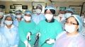 Gynecologists Practcing Laparoscopic Tubal Recanalization Surgery on the Live Tissue Demonstration By Dr. J. S. Chowhan.