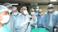 Demonstration of Fiber Optic and Video endoscope used in upper and lower GI endoscopy by Prof. Dr. R K Mishra.Doctors practising upper GI Endoscopy on the Live Tissue