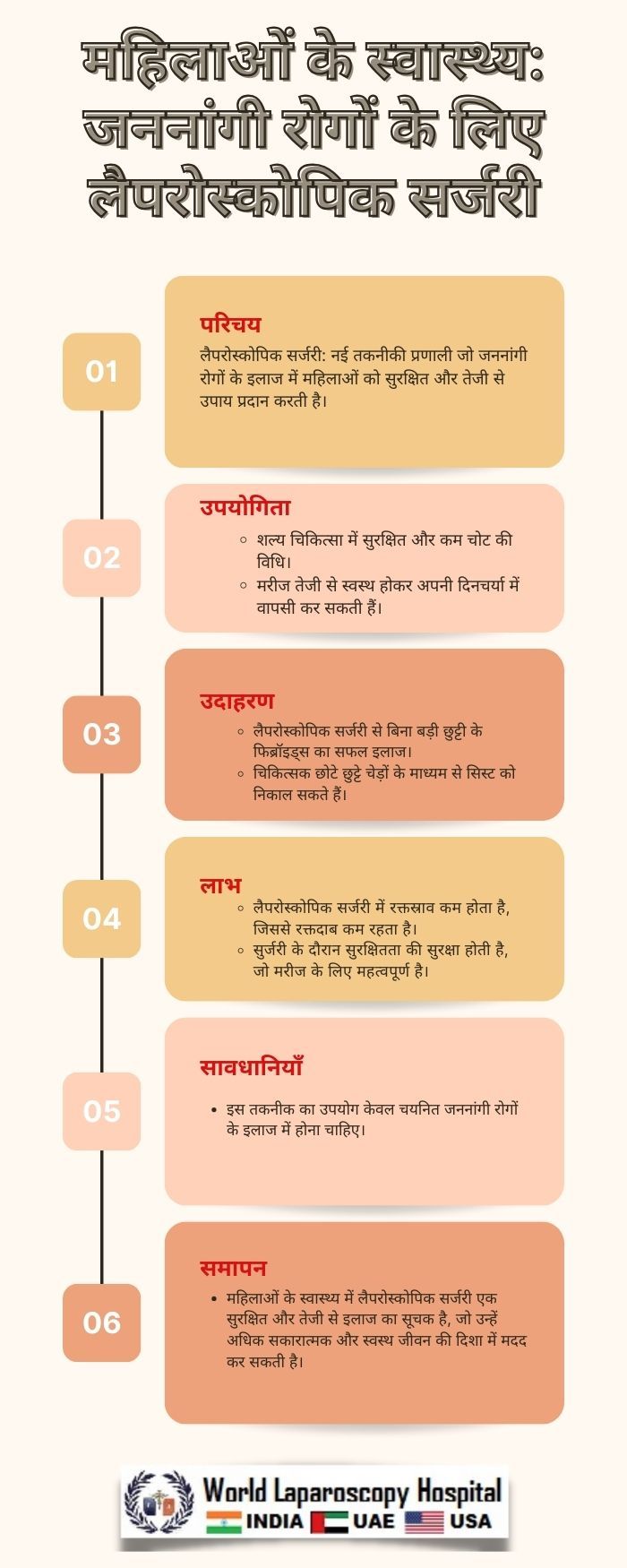 महिलाओं के स्वास्थ्य: जननांगी रोगों के लिए लैपरोस्कोपिक सर्जरी