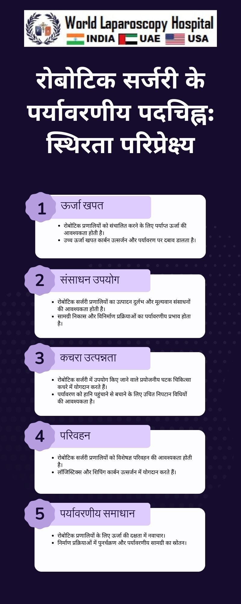 रोबोटिक सर्जरी के पर्यावरणीय पदचिह्न: स्थिरता परिप्रेक्ष्य