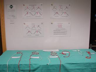 Demonstration of different types of knot