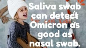 Saliva swab can detect Omicron as good as nasal swab