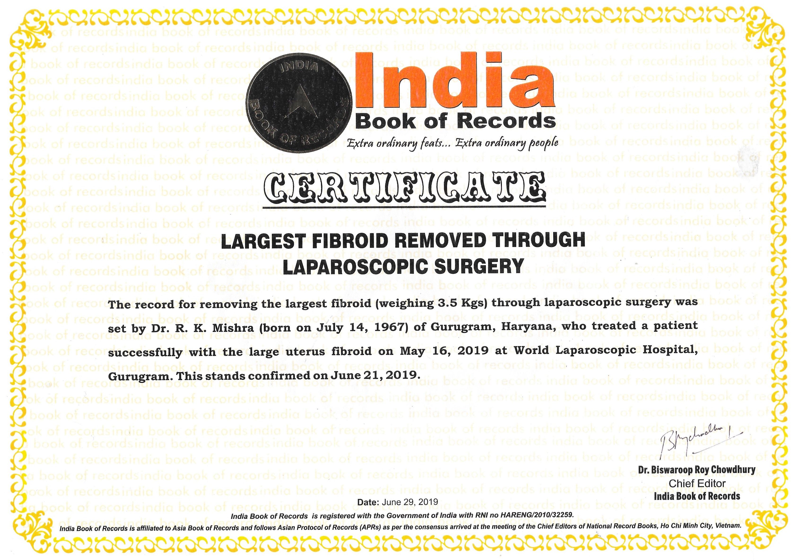 World's First Largest Fibroid Removed by Laparoscopy