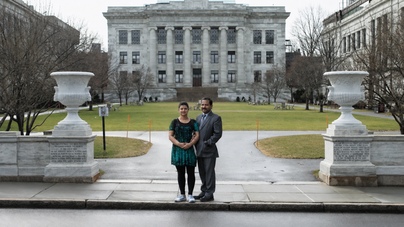 Dr. R. K. Mishra and Sadhana Mishra at Harvard Medical School Boston USA