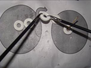 Step 3 of Task – Transferring the polo mint from the left Maryland dissector to the right Maryland dissector