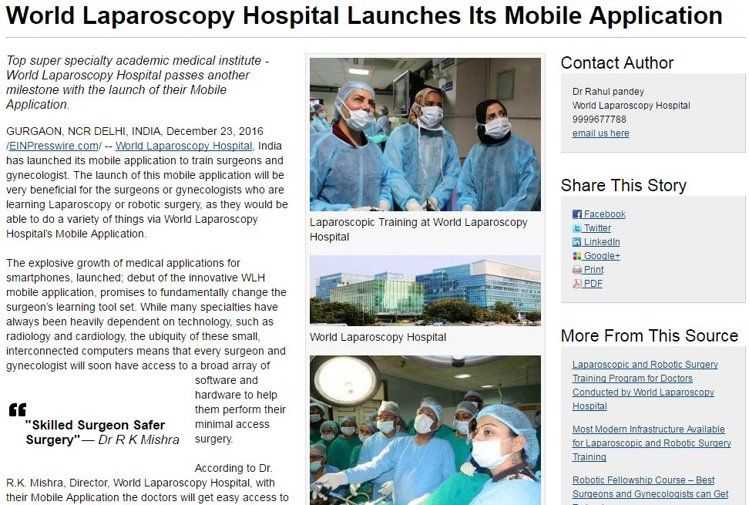 World Laparoscopy Hospital Mobile Application