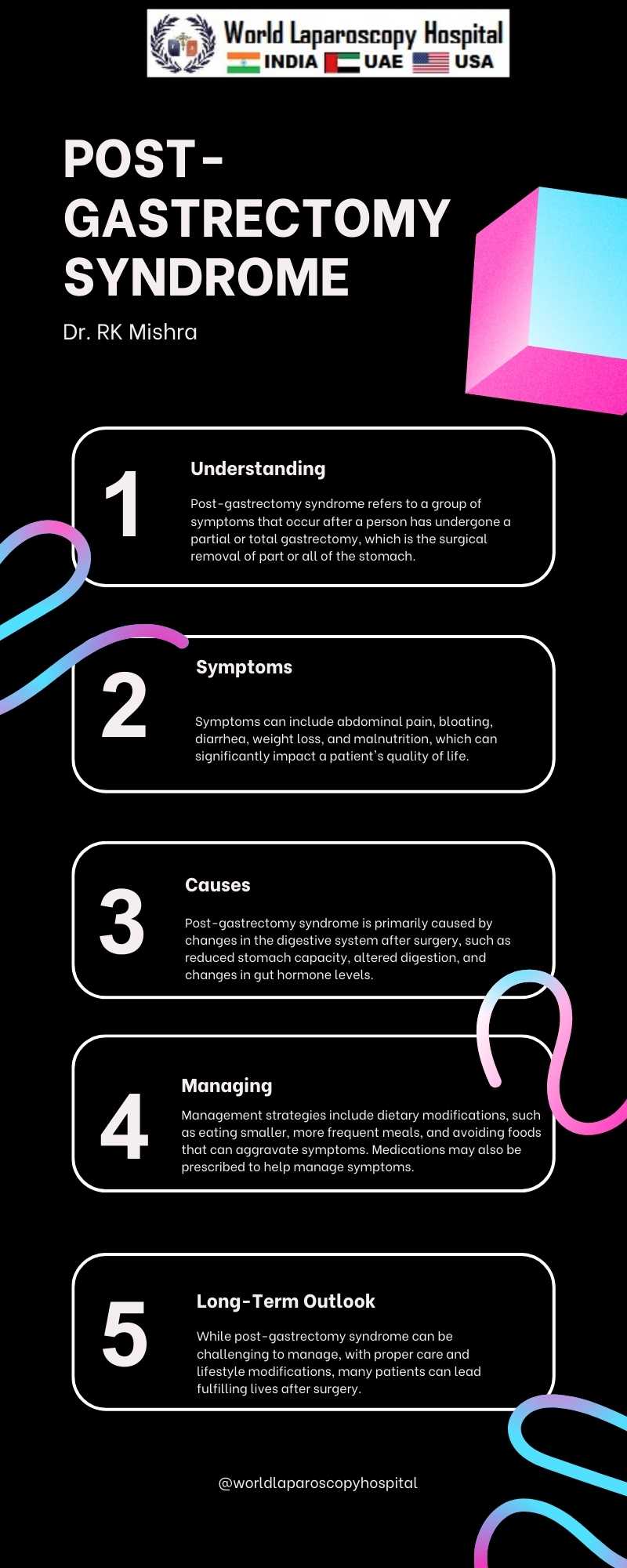 Post-gastrectomy syndrome: Symptoms that occur after surgery to remove all or part of the stomach